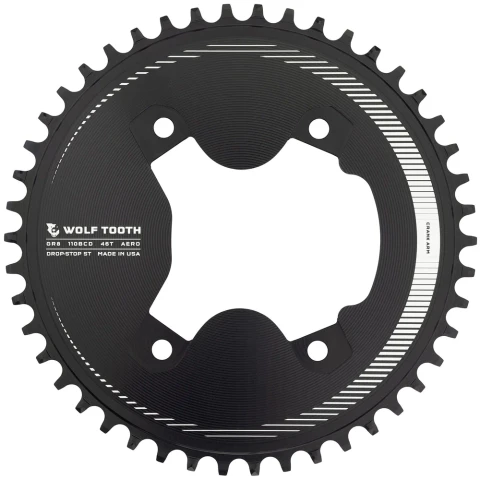 WOLF TOOTH Chainring Aero 110 BCD Asymmetric 4 Bolt 